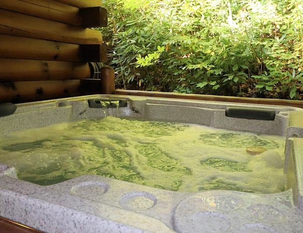 Hot Tub in Scenic High Hopes Cabin rental in Maggie Valley, NC